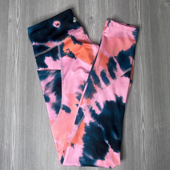 Tek Gear Workout Leggings Pink Tie-Dye - Women’s Small - High Waisted - Picture 2 of 6